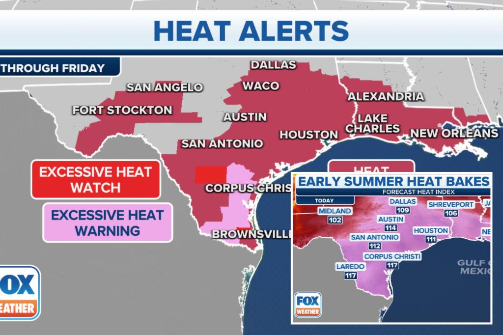 TEXAS BRACES FOR SCORCHING HEAT WAVE, ‘FEELS LIKE’ TEMPERATURES NEAR 120 DEGREES